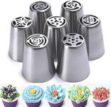 7Pcs/Set Stainless Steel Russian Tulip Icing Piping Nozzles Set Flower Cream Pastry Tips Nozzles Cupcake Cake Decorating Tools