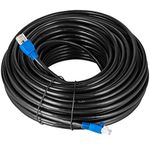 Multi-cable Networking 50m Cat5E outdoor Direct Burial Ethernet Cable with RJ-45 Plug - FTP - CCA - Black - 50 meter