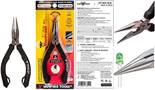 VAMPLIERS 5.5" Mini Long Nose Pliers ESD Safe for Precision Work on PCB/SMD Electronics and Small Components PC/Electronic Repair: VT-001-5LN