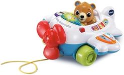 VTech Baby 123 Fly with Me Aeroplane, Interactive Pull Along Toy with Spinning Propeller, Numbers, Letter Sounds, Songs & Phrases, Gift for Babies 12, 18, 24 months +, English Version