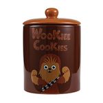 Star Wars for Pets Chewbacca Wookiee Cookies Dog Treat Jar | 7.3" x 5.1" Dog Treat Jar with Lid, Dishwasher Safe | Chewbacca Dog Food Storage Container | Treat Jar for Dog Feeding & Food Storage