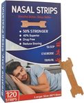 Tyelason Nasal Strips - 120 Count Nasal Strips for Snoring, Extra Strength Tan Nasal Breathing Strips to Improve Sleep, Instant Nasal Congestion Relief Caused by Colds & Allergies (Extra Large)