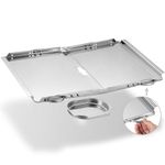 Copiu Grill Grease Tray with Catch Pan, 24"-30" Adjustable Grill Replacement Parts Stainless Steel Outdoor BBQ Drip Pan for Dyna Glo, Nexgrill, Expert Grill, Kenmore, BHG, Backyard, Uniflame and More