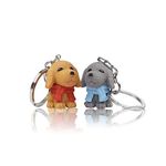 RainSound PVC Dog Cute Animal keychain (Pack of 2 Yellow)