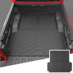 powoq Truck Bed Mat Compatible with 2020-2023 Jeep Gladiator JT Pickup Bed Liner All Weather Truck Mat 5 FT Replacement for 2020 2021 2022 2023 Jeep Gladiator Accessories (Truck Bed Mat)