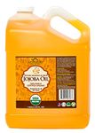 Organic Jojoba Oil_Certified Organic by USDA,100% Pure & Natural Cold Pressed Virgin, Unrefined Size for DIY and small manufacturers (1 Gallon (X-Large))