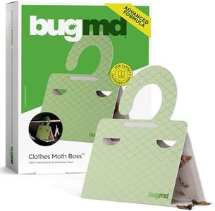 Clothes & Pantry Moth Traps (6 Pack) – Bugmd Sticky Glue Pheromone-Based Repellent for Closets, Cabinets & Wardrobes – 【Non-Toxic】 - Green