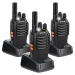 Retevis H777 Walkie Talkies Rechargeable, 2 Way Radios, Portable FRS Two Way Radio, Short Antenna, LED Flashlight, Rugged Walkie-Talkie for Adults Family Outdoor (3 Pack)