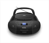 Roxel RCD-S90C Boombox Portable CD and Cassette Player with FM Radio,USB Playback, AUX In, BT streaming, Headphone Jack, and Dual Power Options