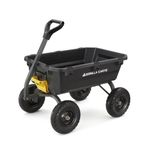 Gorilla Carts Dump Cart, Maintenance-Free Poly, Black