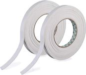 2 Rolls Self Adhesive Foam Tape 9mm Wide, 5mm Thick, Each 4.5M Long, White Colour, Weather Stripping Door and Window Seals, Door Draught Excluder (2 Rolls, 9 Meters)