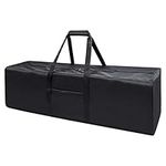 48 Inch Travel Duffle Bag Extra Large Sport Equipment Duffel Bags with 2-Way Lockable Zippers-Black