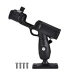 Boat Fishing Rod Holder, Adjustable 360° Rotating Fishing Rod Rest Bracket Stand Fish Pole Racks Folding Holder for Kayak Canoe Raft Fishing Boat