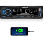 UNITOPSCI Single Din Bluetooth Multimedia Car Stereo Radio Bluetooth Hands-Free Calling Audio Receiver FM Radio Car MP3 Player AUX in/Dual USB Port Digital Media