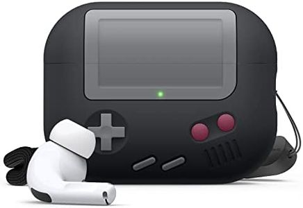 elago Coque AW5 Compatible avec Apple AirPods Pro 2ème Génération Étui, Coque Design Console de Jeu Vidéo Classique Compatible avec Apple AirPods Pro 2, Lanière Incluse (Noir)