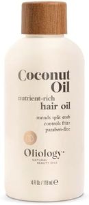 Oliology Coconut Hair Oil - Meds Split Ends, Controls Frizz, Hydrates & Softens - Lightweight Formula Helps Repair Distressed Hair from Heat Styling & Treatments | Made in USA & Paraben Free (4oz)