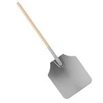 Metal Pizza Peel Shovel 12 Inch Wide Aluminium Paddle with 21.5 Inch Wooden Handle - Outdoor Indoor Pizza Oven Traditional Style Homemade Professional Pizzas - by Argon Tableware