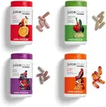 Juice Plus+ Fruit, Vegetable, Berry & Omega Blend Capsules - Nutrition from 30 Fruits, Vegetables & Berries + Plant-Based Omega Fatty Acids - 4 Bottles (60 Servings Each)