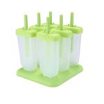 JALCON 6Pcs Great Enjoy Summer Food Grade Plastic Popsicle Mold BPA Free Homemade Ice Pop Maker Reusable Easy Release Candy Chocobar Kulfi Mould