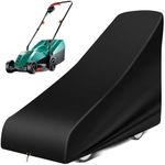 RICHIE Lawn Mower Cover, 191 x 67 x 110cm Outdoor Lawnmower Cover Waterproof, Heavy Duty 420D Oxford Fabric Push Mower Cover with Adjustable Drawstring, Windproof, Anti-UV