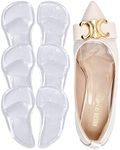 BHXANZOU Plantar Fasciitis High Foot Arch Support Inserts Shoe Insoles for Flat Feet for Sandals Womens,Gel Arch Pads for Flat Feet for Men's 8-13/Women's 7-14(4.8"x2.6" Clear-3 Pairs)