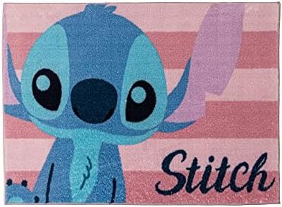 Gertmenian Kids Playroom & Game Room Carpet | Disney Lilo & Stitch Rug | Girls Bedroom Decor | 3x5 Ft Small, Pink, 19838