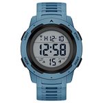 GOLDEN HOUR Mens Waterproof Digital Sport Watches Wide Screen Easy Read Display Military Style with Rubber Strap