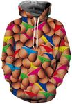 Belovecol 3D Realistic Funny Panties Butt Graphic Printed Pullover Hoodies Fashion Street Style Hip Hop Hooded Sweatshirt for Men Women S/M