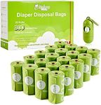 Disposable Diaper Bags for Baby, 20 Refill Rolls/300 Bags Waste Bags with Dispenser, Convenient and Quick Diaper Disposal, Unscented