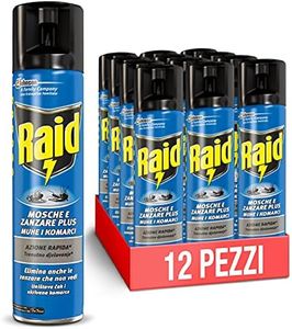 Raid Mosche e Zanzare Plus, 400 ml, Confezione da 12 pezzi