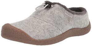 KEEN Women's Howser 3 Slide Comfy Durable Slippers, Light Gray Wool/Vapor, Numeric_6