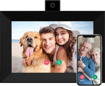 Digital Picture Frame 10.1 Inch Smart WiFi Digital Photo Frame IPS HD Touch Screen Video Call Photo Frame with 16GB Storage, Auto-Rotate, Easy Setup to Share Photos or Videos Remotely via AiMOR APP
