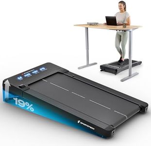 Sportstech Walking Pad, automatische Steigung bis 19%, Laufband für Zuhause und Schreibtisch, LED-Display, Home Office, kompakt, leise, App, Walking Pad & Fitness Treadmill, sPad500/1000