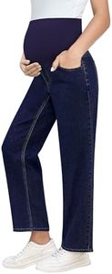 GRAPENT Women Jeans Maternity Pants for Women Long Maternity Jeans Rinse Blue X-Large US Size 16-18