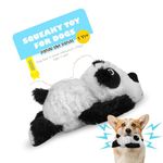 BarkButler Pandu The Panda Soft Squeaky Plush Dog Toy, Black&White|X-Small-Medium Dogs(0-20kg)|Reinforced Fabric|Durable|Machine Washable|Non-Toxic|Crinkle Paper|for All Dog Breeds