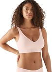 True & Co Women's True Body Boost V Neck Bra, Peony, S (32C-D,34A-B)