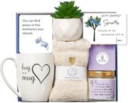 Forget Me Nots Sympathy Gift Baskets Bereavement Gifts for Loss of Loved One Mother Father Condolences Rememberance Grief Gifts Funeral Sorry for Your Loss Hug Gift Ideas for Women