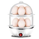 GHE ® Double Layer Egg Boiler Electric Automatic Off 2 Layer 14 Egg Poacher for Steaming, Cooking, Boiling and Frying (Multicolour, 350 Watts)