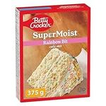 BETTY CROCKER - CAKE MIX - Super Moist Rainbow Bit Vanilla Flavour, 375 Grams Package of Cake Mix, Baking Mix, Tastes Like Homemade, Easy To Bake