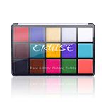 UCANBE Face Body Paint Oil, Professional 15 Colors FX Makeup Palette- Non Toxic Hypoallergenic Safe Facepaint for Halloween, Cosplay Costumes, Parties and Festivals