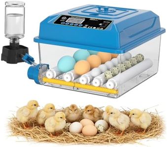 Chalixion 16 Eier Brutautomat vollautomatisch, Externer Wasserdurchflussregler, Temperatursteuerung, automatische Eierwende, Bruttage-Anzeige, für Hühner, Enten, Gänse, Wachtel (Blau)