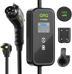 QPQ Level 2 EV Charger 40Amp 110-240V Portable EV Charger, Adjustable Current & Time Delay 25ft Cable EV Charger for Level 2 Electric Vehicle Charging Stations with NEMA 14-50 Plug for J1772 EVs