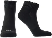 Doctor's Choice Diabetic Non-Binding Active Socks, Men's Quarter Length Cushioned Performance Sock with Seamless Toe, Black, Large (Men's Shoe Sizes: 8-12)