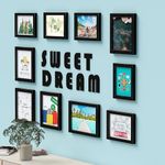 amazon basics Synthetic Photo Frames | Quotes Wall Hanging Frames for Bedroom, Home, Office | Sweet Dream