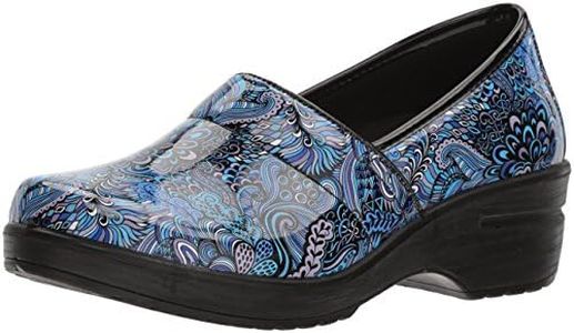 Easy Works Women's Lyndee Health Care Professional Shoe, Blue Pop Patent, 10 Wide