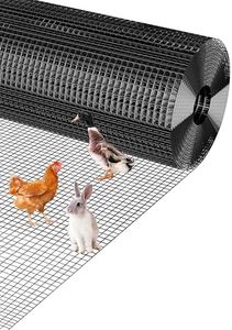 GarveeTech 1/2 inch 48 inch x 50 FT Hardware Cloth, 19GA Chicken Wire Fencing, Vinyl Coated Wire Mesh Roll for Poultry Netting Cage, Chicken Coop, Black