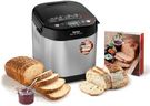 Tefal Breadmaker with Yoghurt Pot Accessory, 15 Hours Delay Start, Kitchen, 20 Auto Programs, Gluten-Free, Sourdough, Pizza Dough, Porridge, Brioche, Crust Settings, PF240E40, Black & Stainless Steel