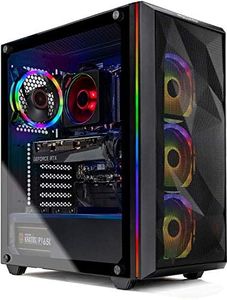 Skytech Chronos Gaming PC Desktop - AMD Ryzen 7 3700X 3.6GHz, RTX 3070 8GB, 16GB DDR4 3200, 1TB NVME, 650W Gold PSU, Windows 10 Home 64-bit, Black