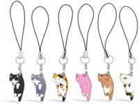 Sopopal 6 Pcs Cat Phone Charm Aesth