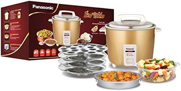 Panasonic SR-W18GH 660-Watt Automatic Warmer Electric Rice Cooker Gift Combo Pack (Gold, 1.8 Liters)